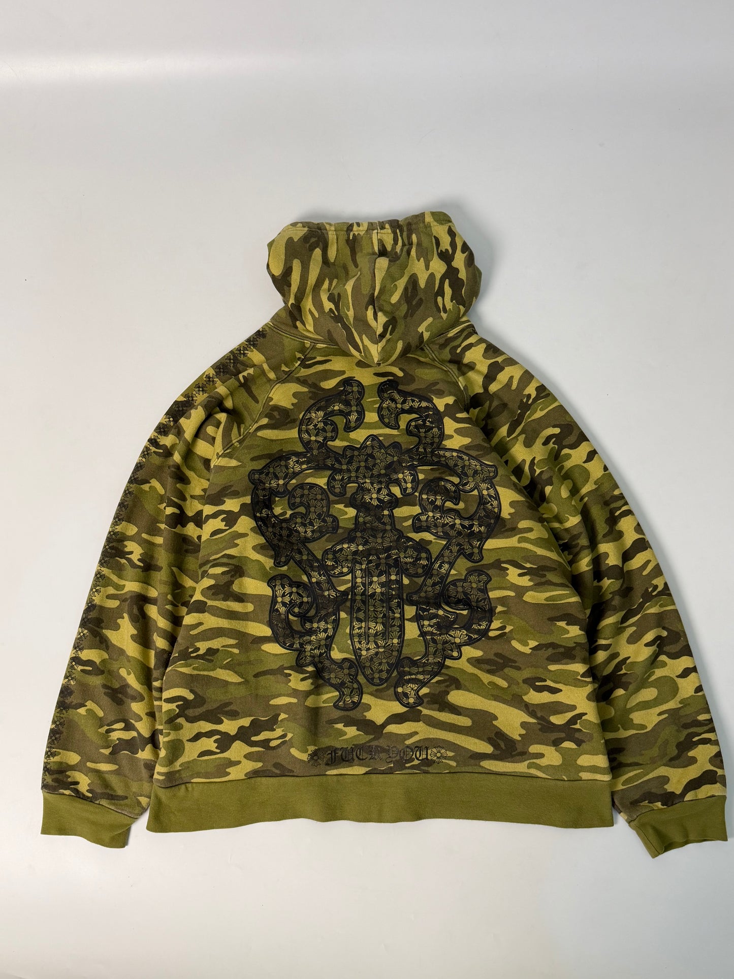 Chrome Hearts Camo Thermal Lined Zip Up Hoodie