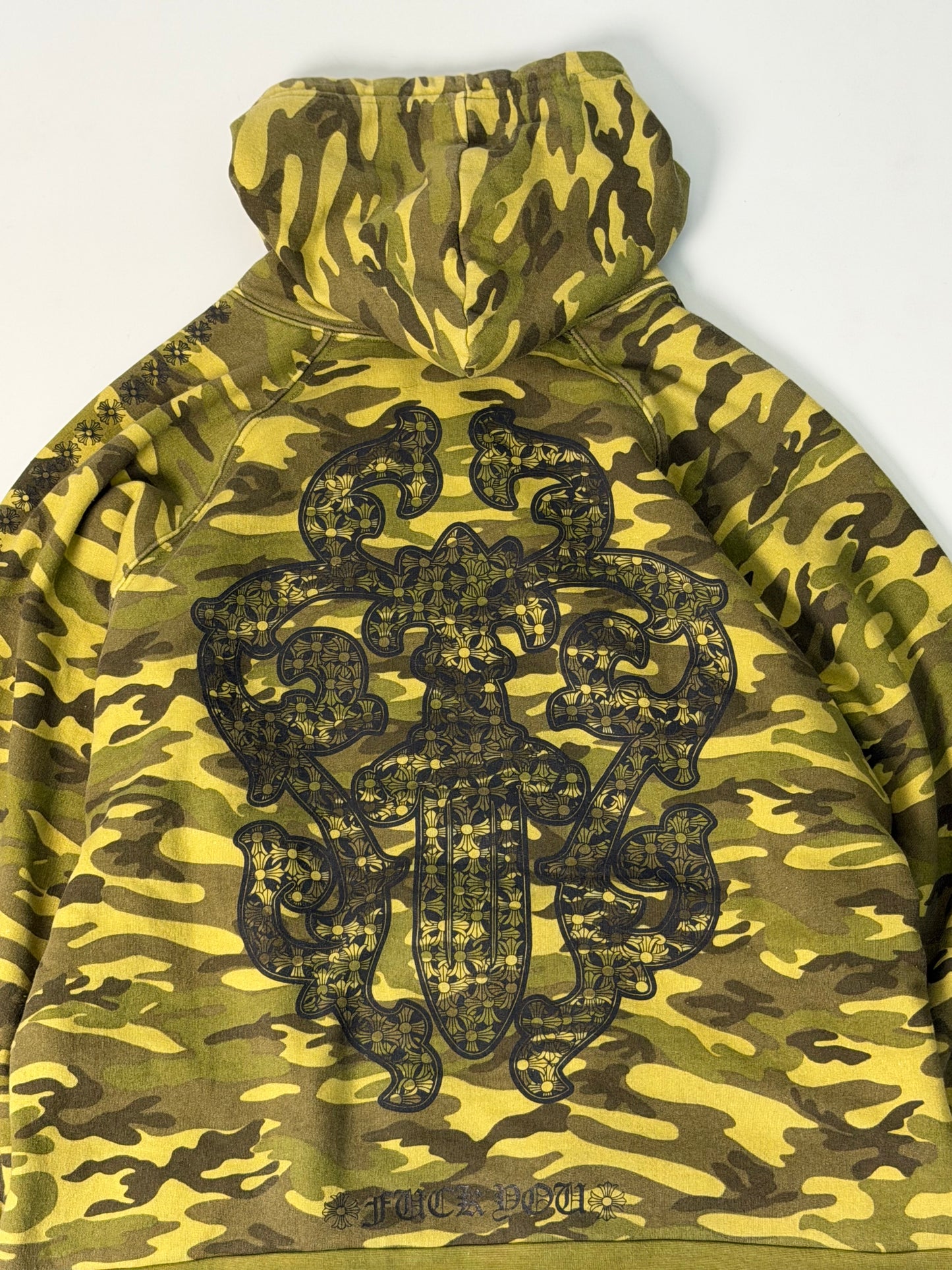Chrome Hearts Camo Thermal Lined Zip Up Hoodie