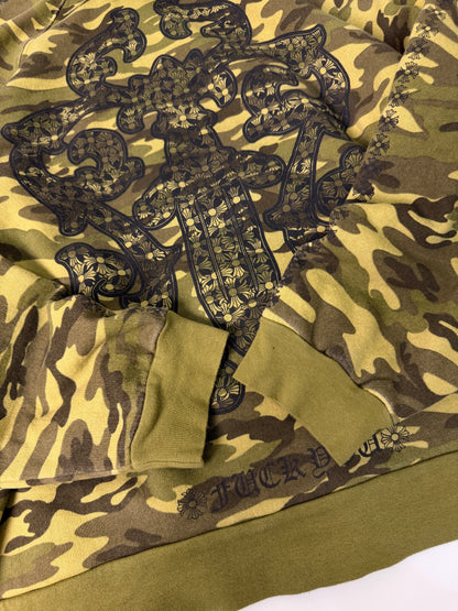 Chrome Hearts Camo Thermal Lined Zip Up Hoodie