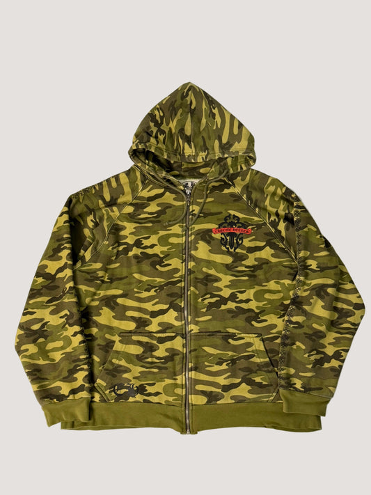 Chrome Hearts Camo Thermal Lined Zip Up Hoodie
