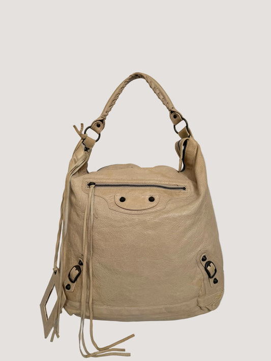 Balenciaga Beige Classic Day Hobo Bag