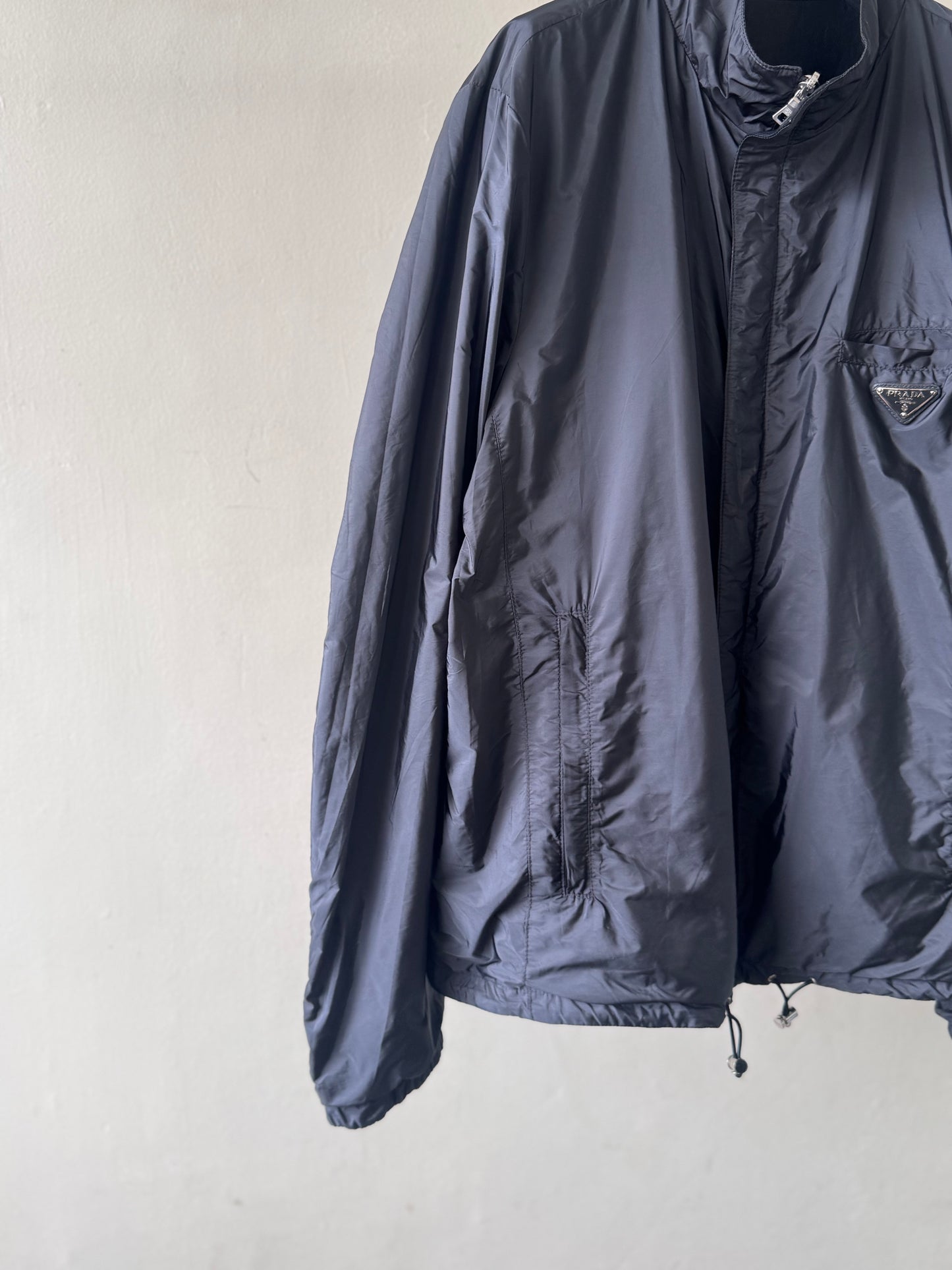 Prada Logo Reversible Blouson Leather Inside
