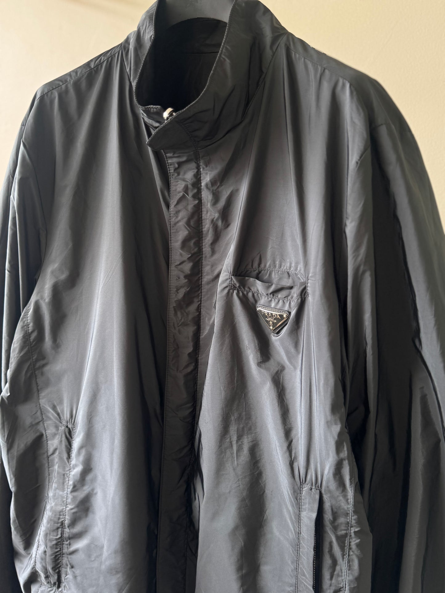 Prada Logo Reversible Blouson Leather Inside