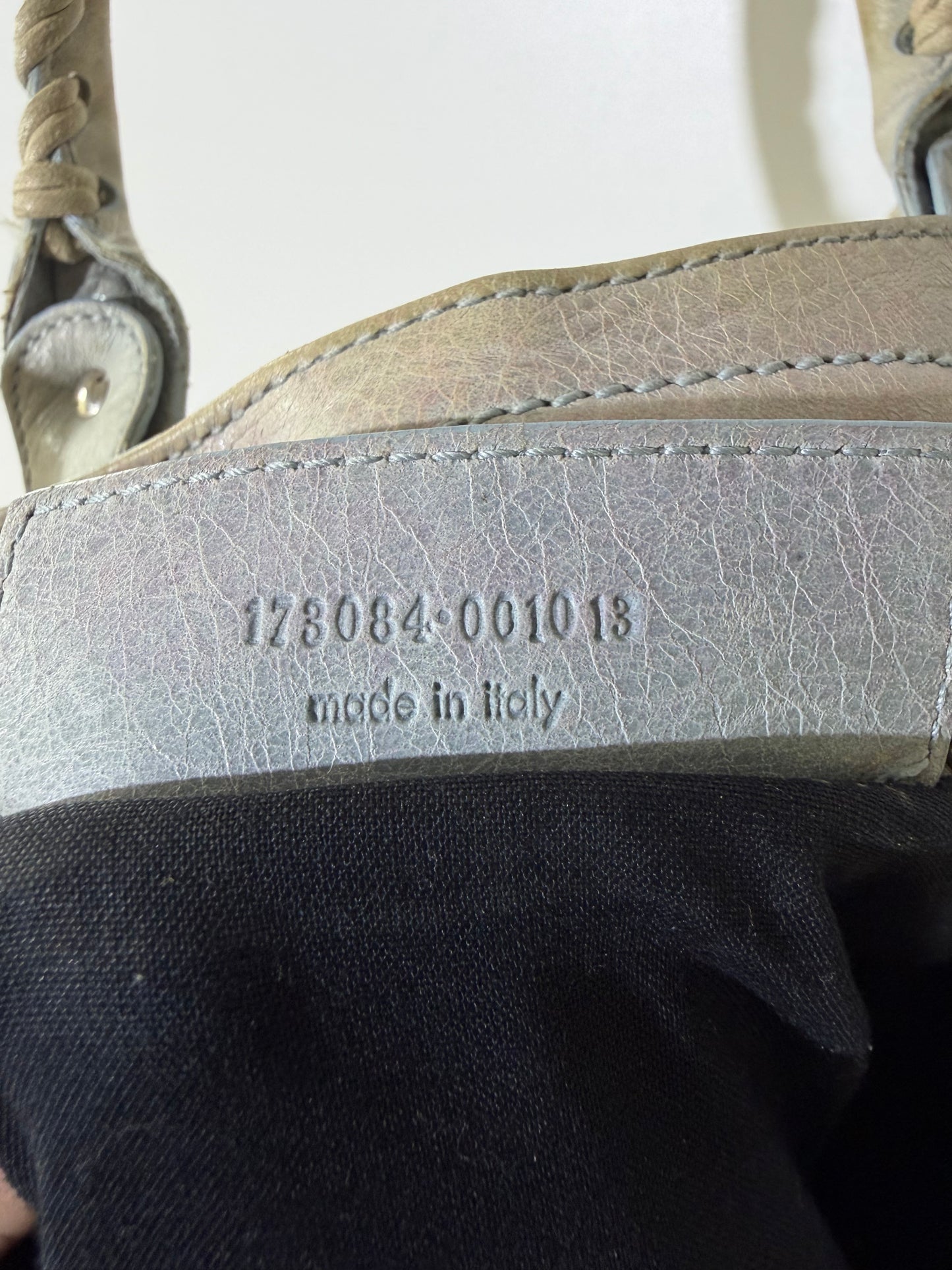 2000's Balenciaga Light Blue Giant 21 Silver Motorcycle City Bag