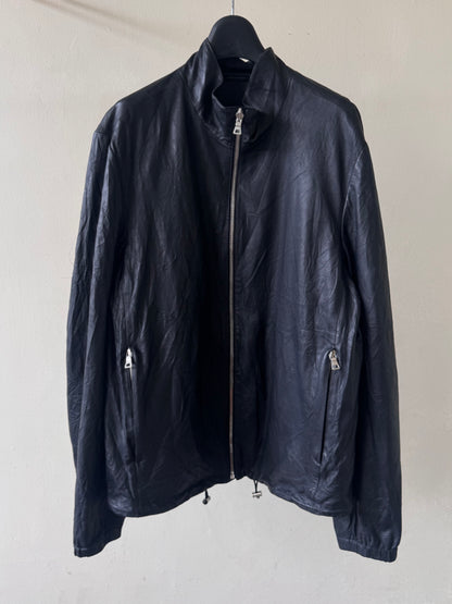 Prada Logo Reversible Blouson Leather Inside
