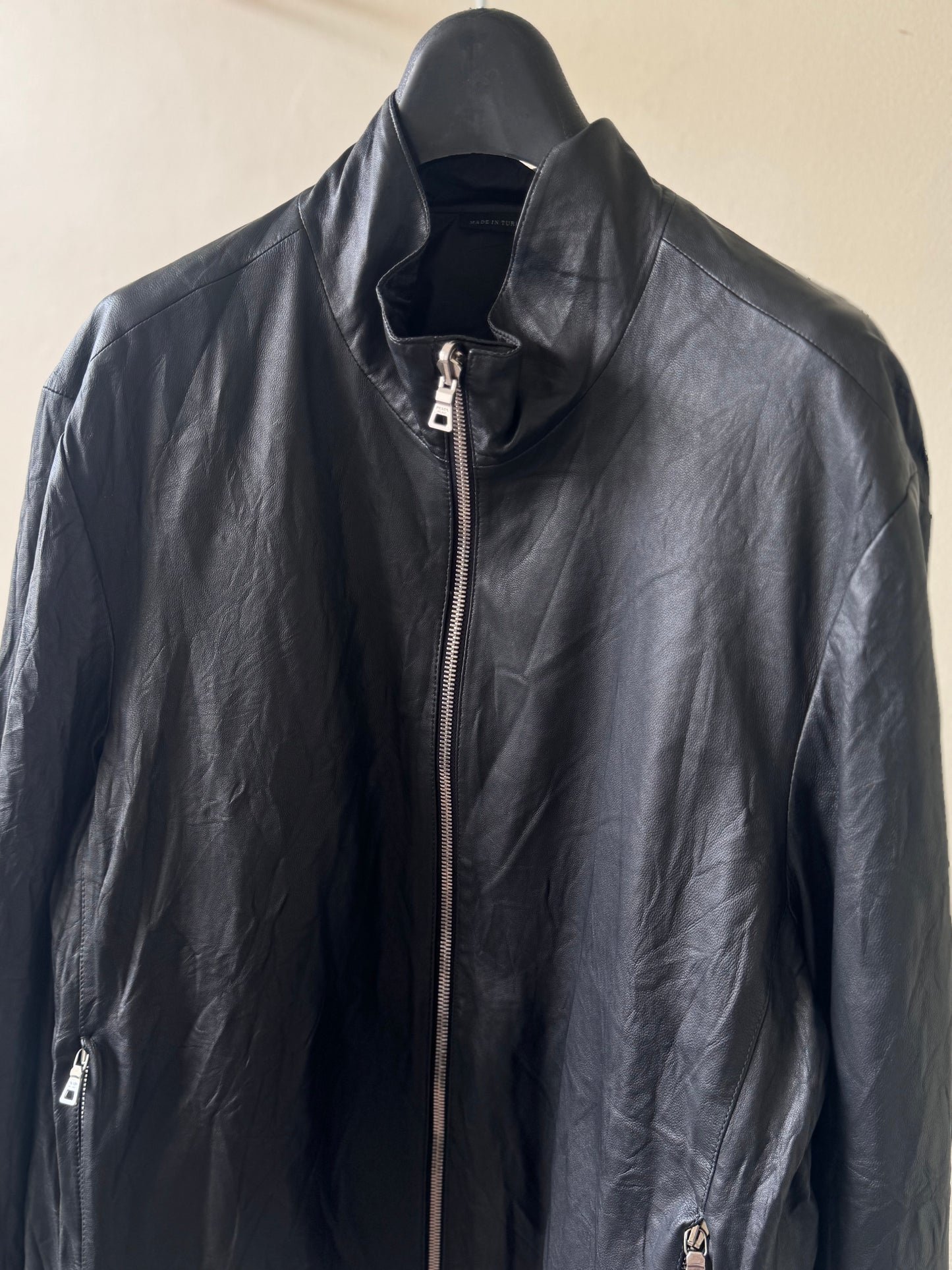 Prada Logo Reversible Blouson Leather Inside