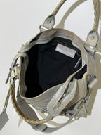 2000's Balenciaga Light Blue Giant 21 Silver Motorcycle City Bag