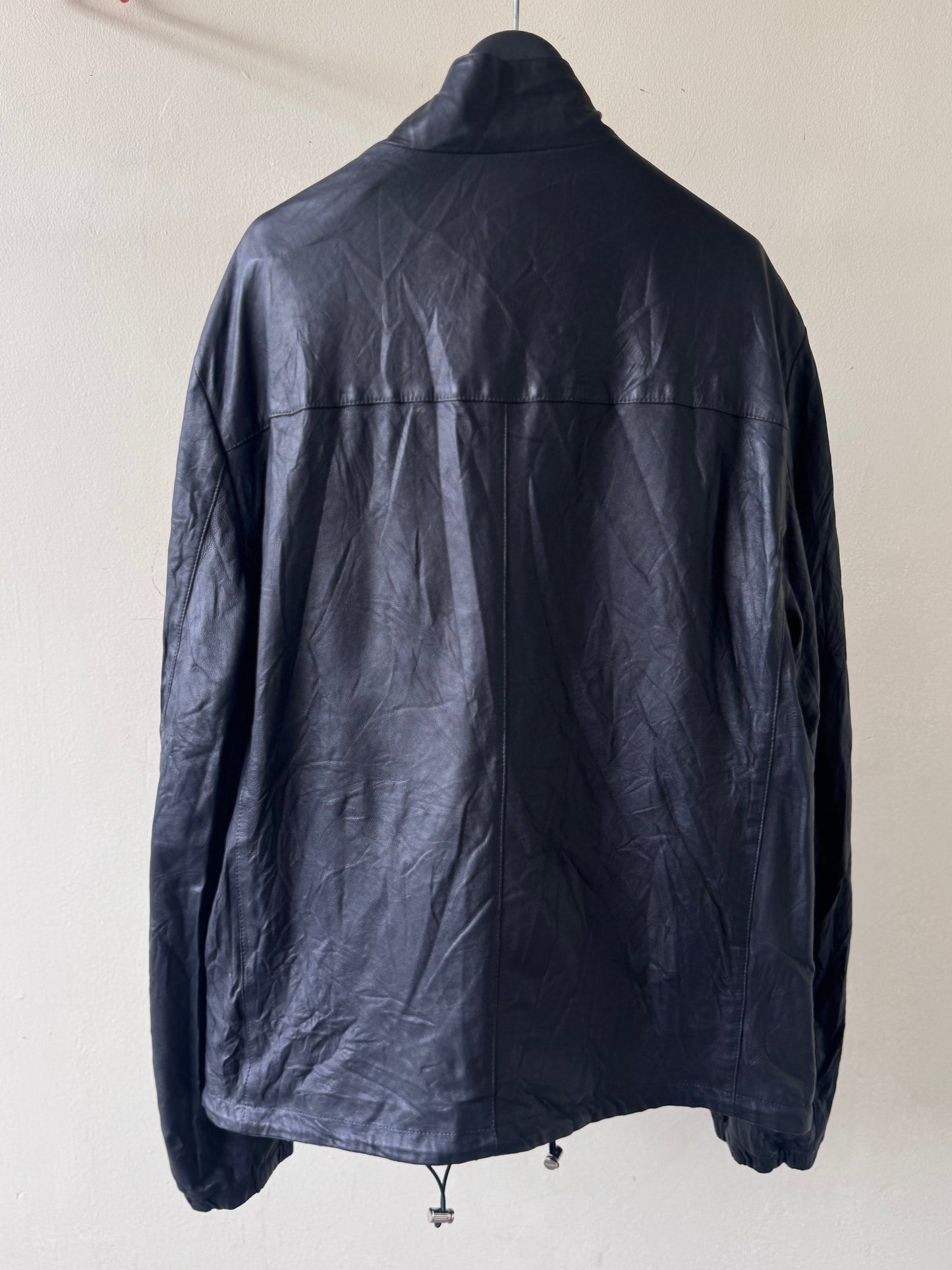 Prada Logo Reversible Blouson Leather Inside