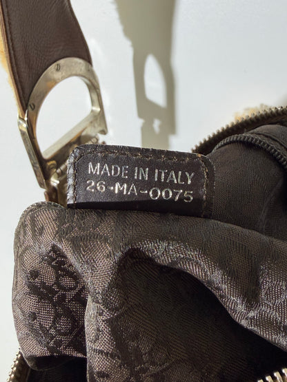 Christian Dior Shearling Flight Baguette Bag