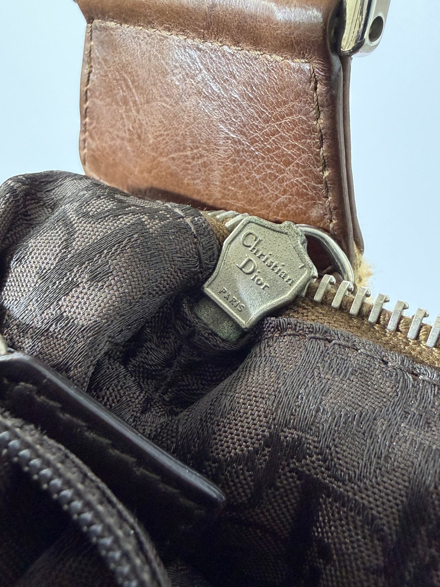Christian Dior Shearling Flight Baguette Bag
