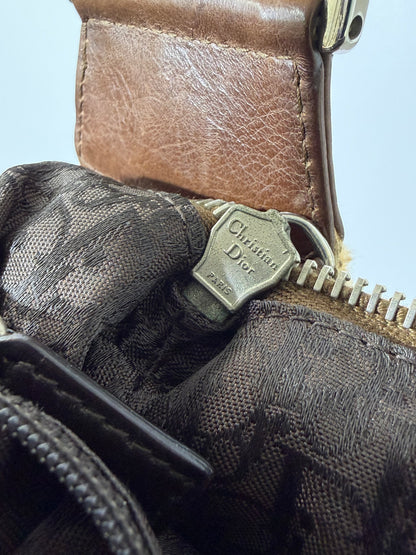Christian Dior Shearling Flight Baguette Bag