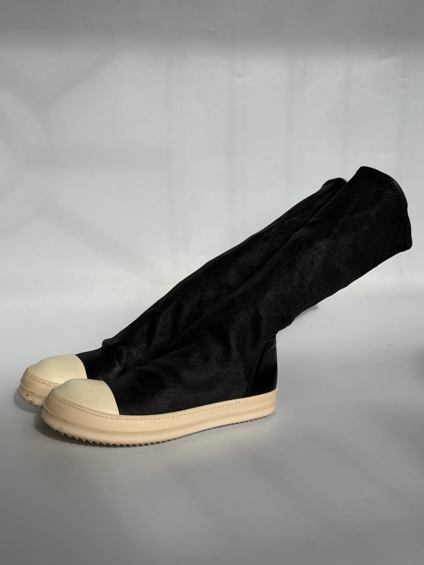 Rick Owens Black Stretched Fabric Sock Boots