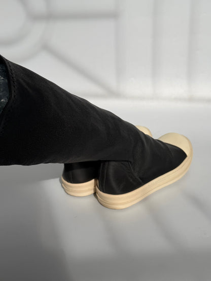 Rick Owens Black Stretched Fabric Sock Boots