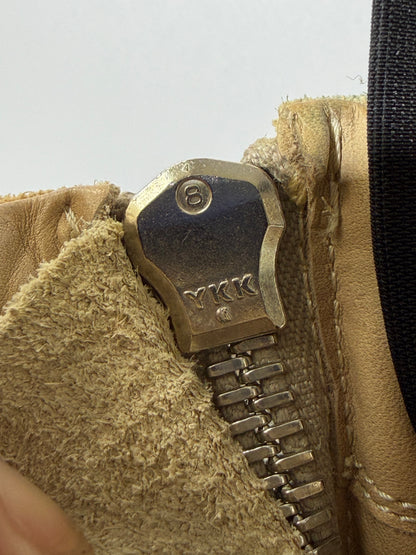 Rick Owens Geobasket Beige Suede Sneakers