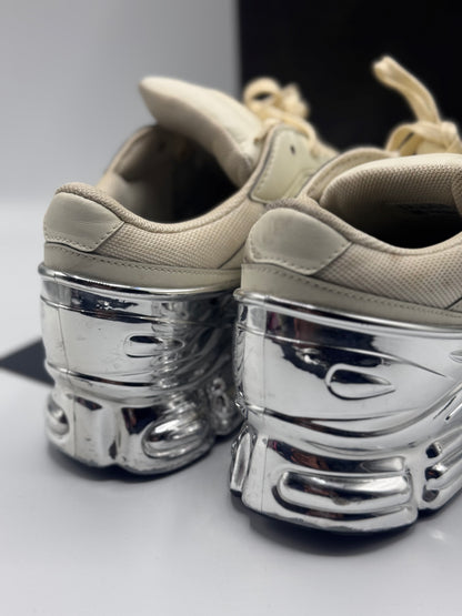 Adidas x Raf Simons Ozweego Mirrored Cream White Sneakers