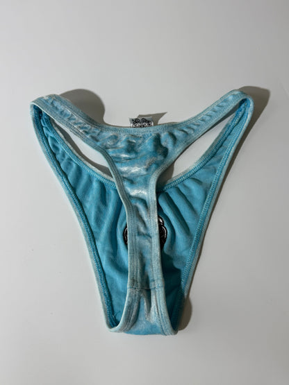 Chrome Hearts Blue Velvet Fluer Thong