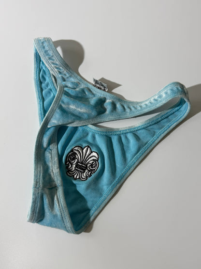 Chrome Hearts Blue Velvet Fluer Thong