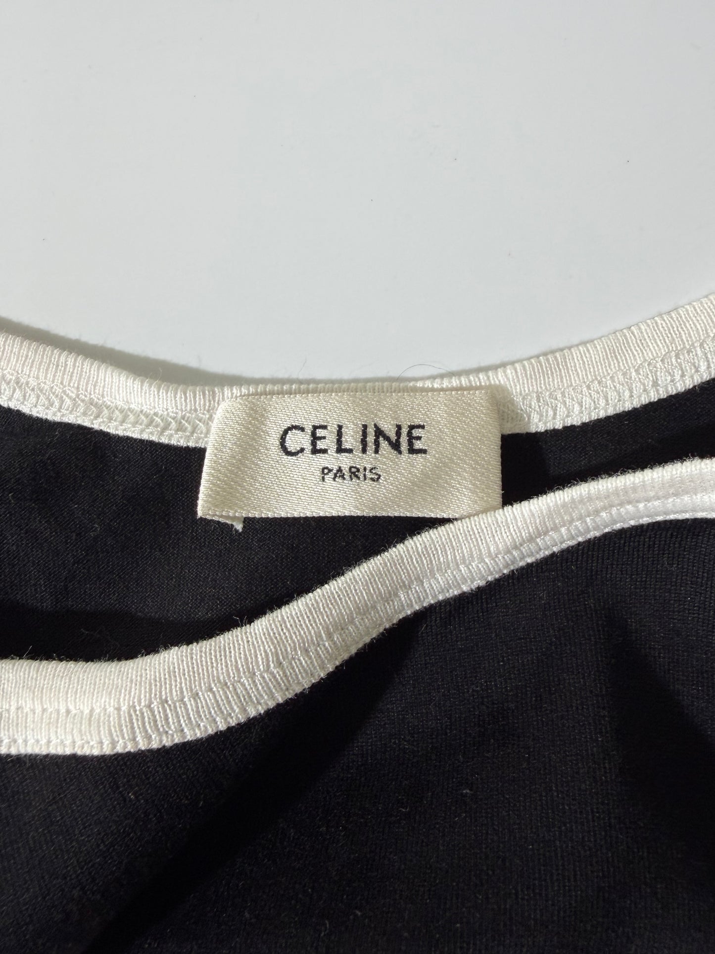 Celine 16 Paris Embroidered Jersey Tank Top
