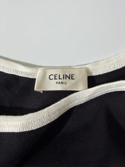 Celine 16 Paris Embroidered Jersey Tank Top