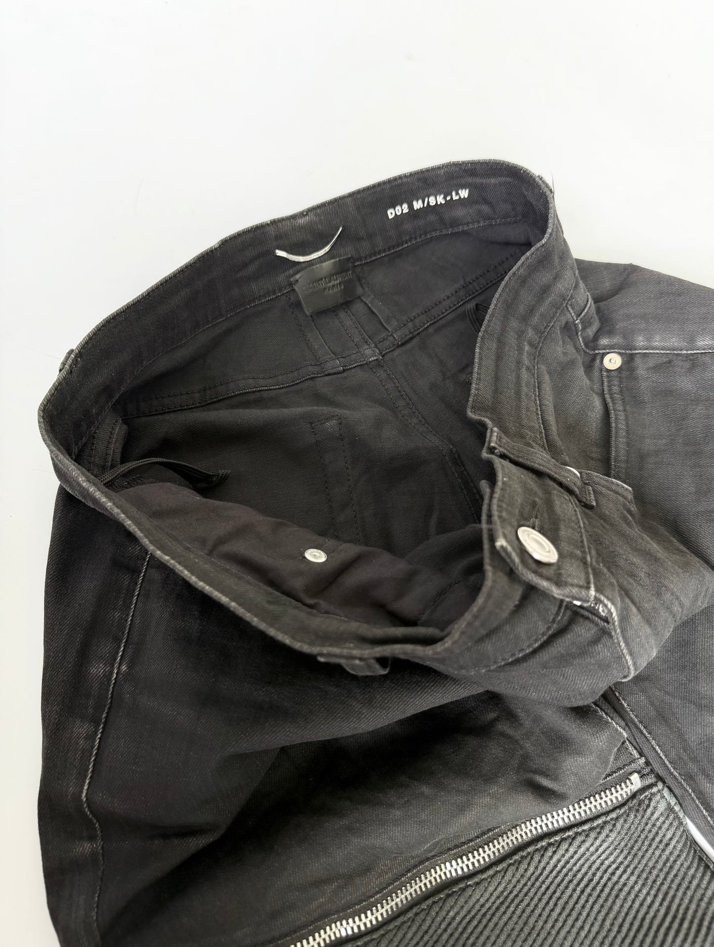 Saint Laurent by Hedi Slimane S/S16 Biker Denim Pants