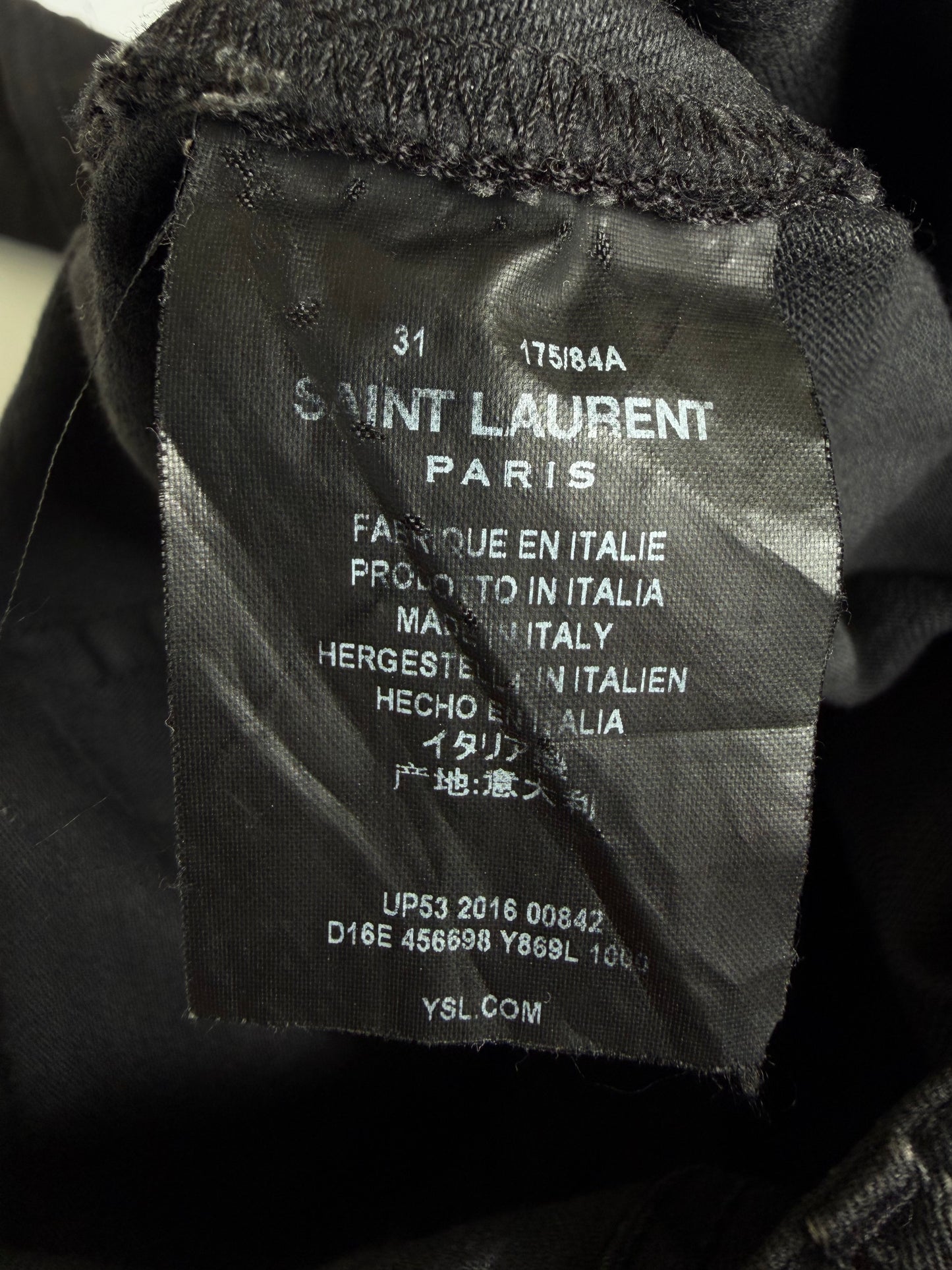 Saint Laurent by Hedi Slimane S/S16 Biker Denim Pants