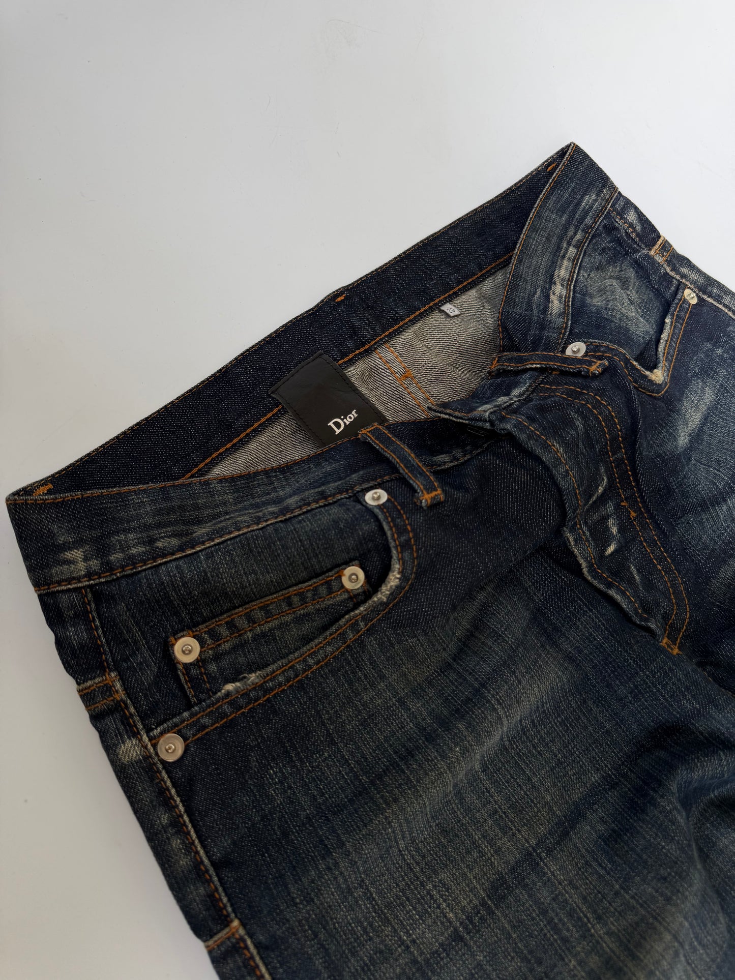 Dior Homme Black Washed Denim Pants