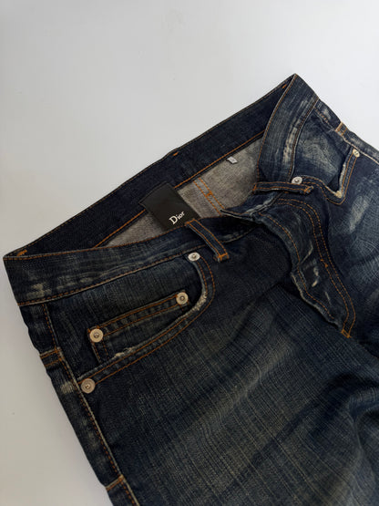 Dior Homme Black Washed Denim Pants