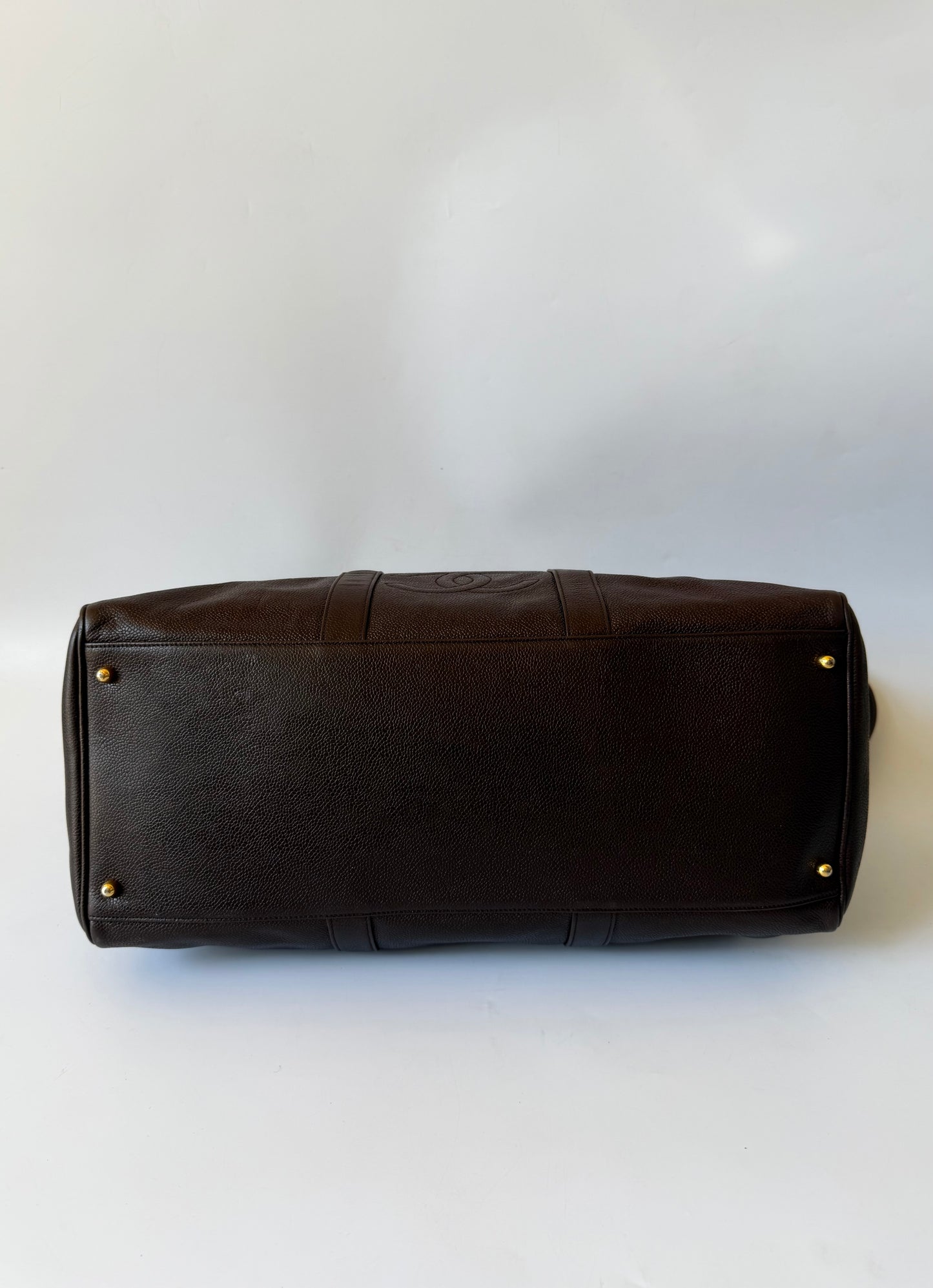 Vintage Chanel Brown Caviar Boston Bag