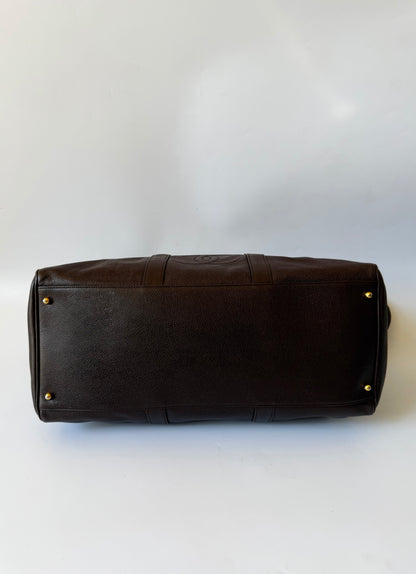 Vintage Chanel Brown Caviar Boston Bag