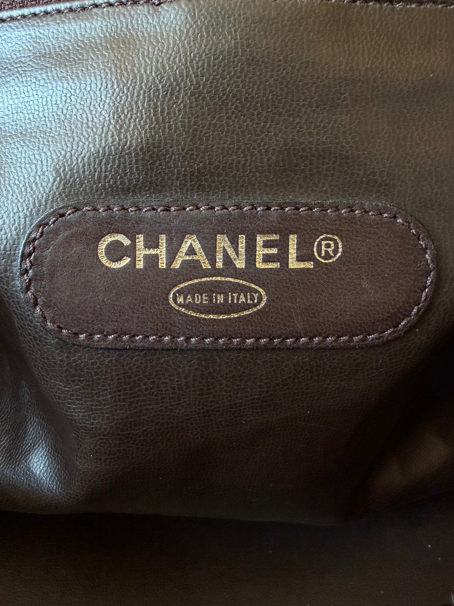 Vintage Chanel Brown Caviar Boston Bag