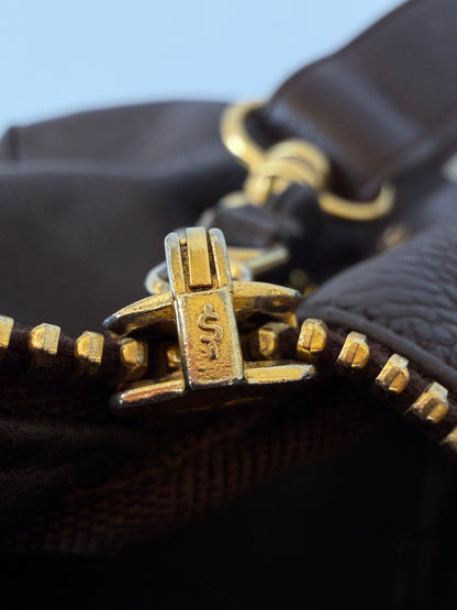Vintage Chanel Brown Caviar Boston Bag