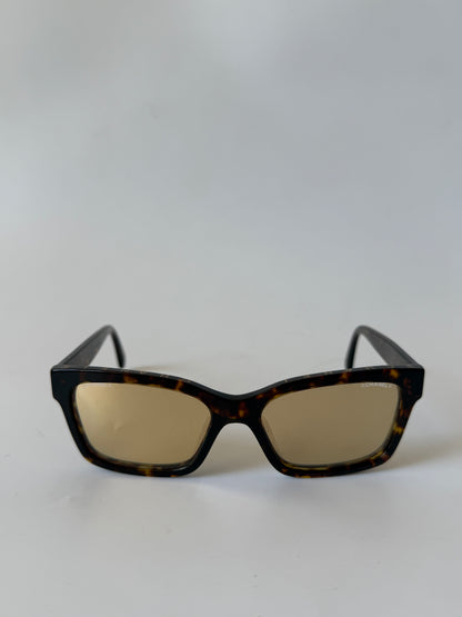 Chanel Acetate Square Sunglasses in Tortoise