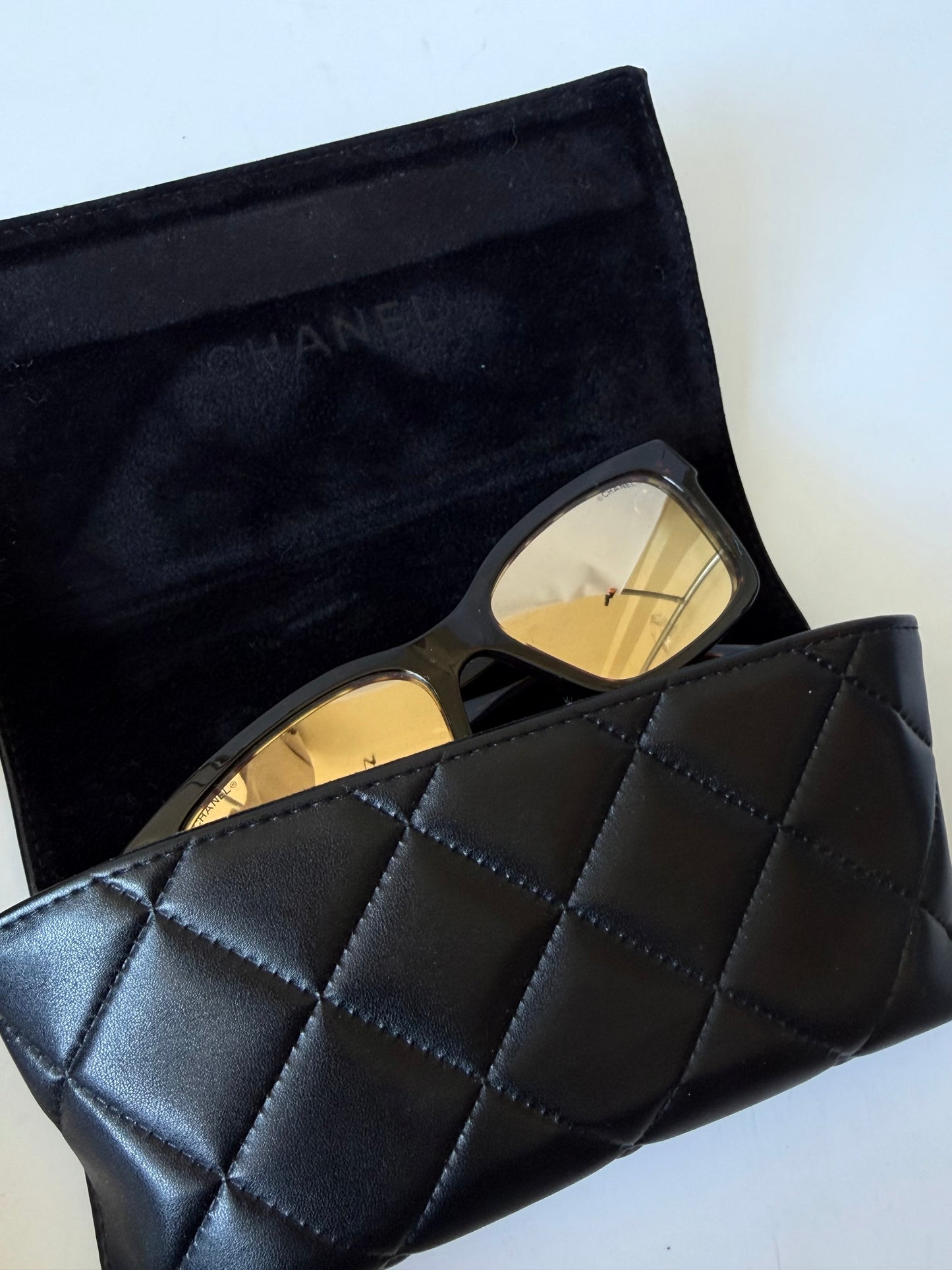 Chanel Acetate Square Sunglasses in Tortoise