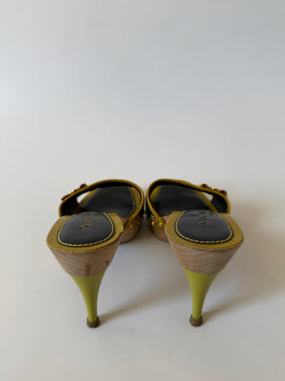 Louis Vuitton 2000's Takashi Murakami Monogram Wooden Heels