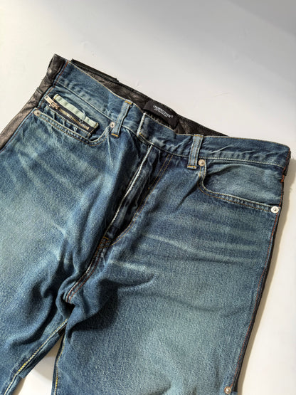Undercover Switching Leather Denim Pants