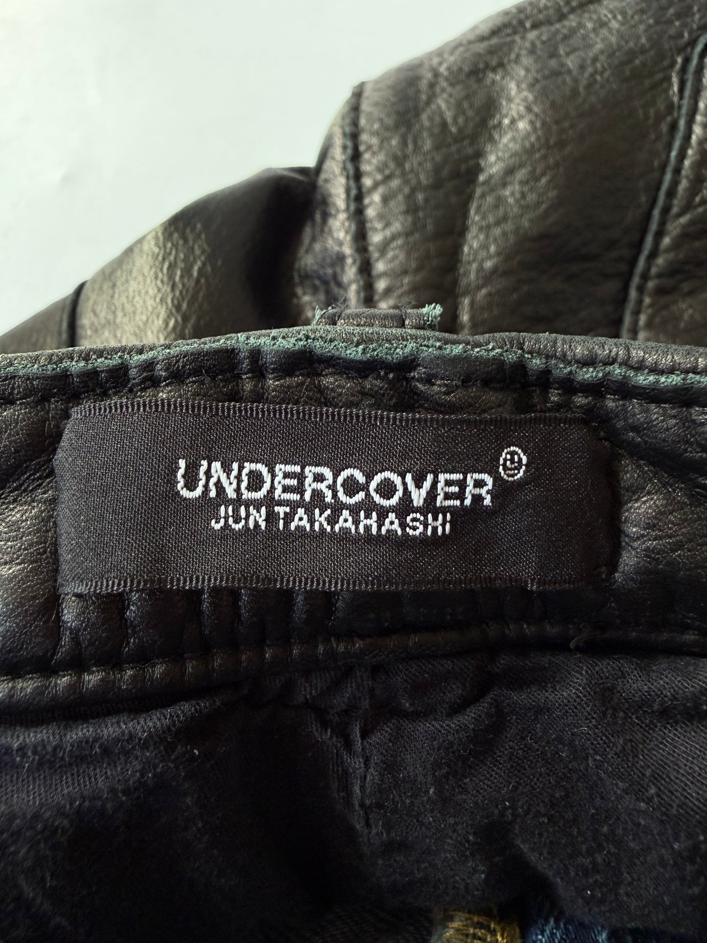 Undercover Switching Leather Denim Pants