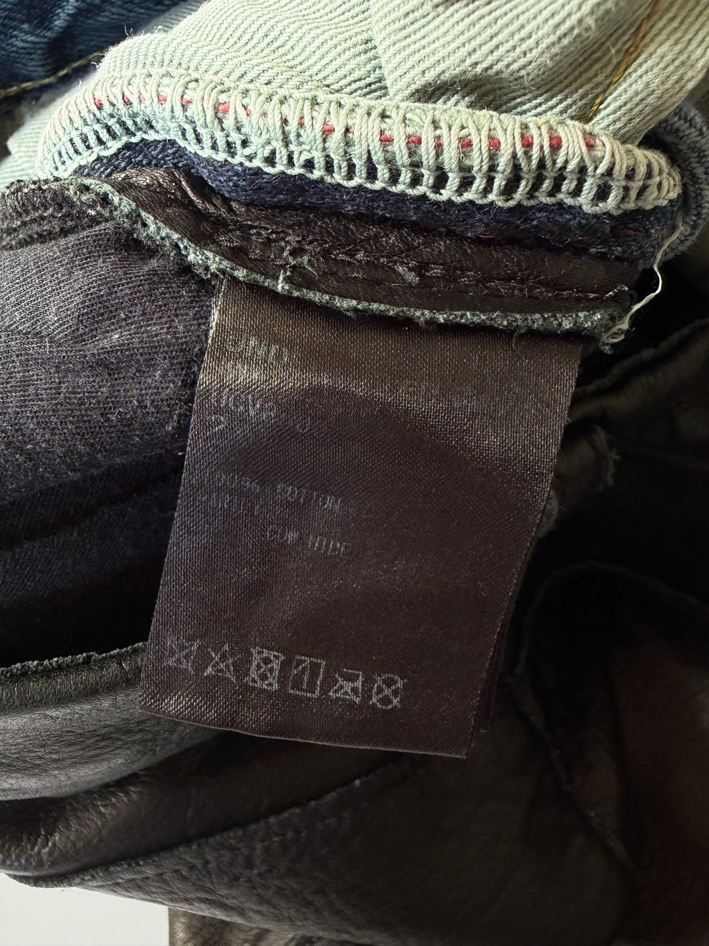 Undercover Switching Leather Denim Pants
