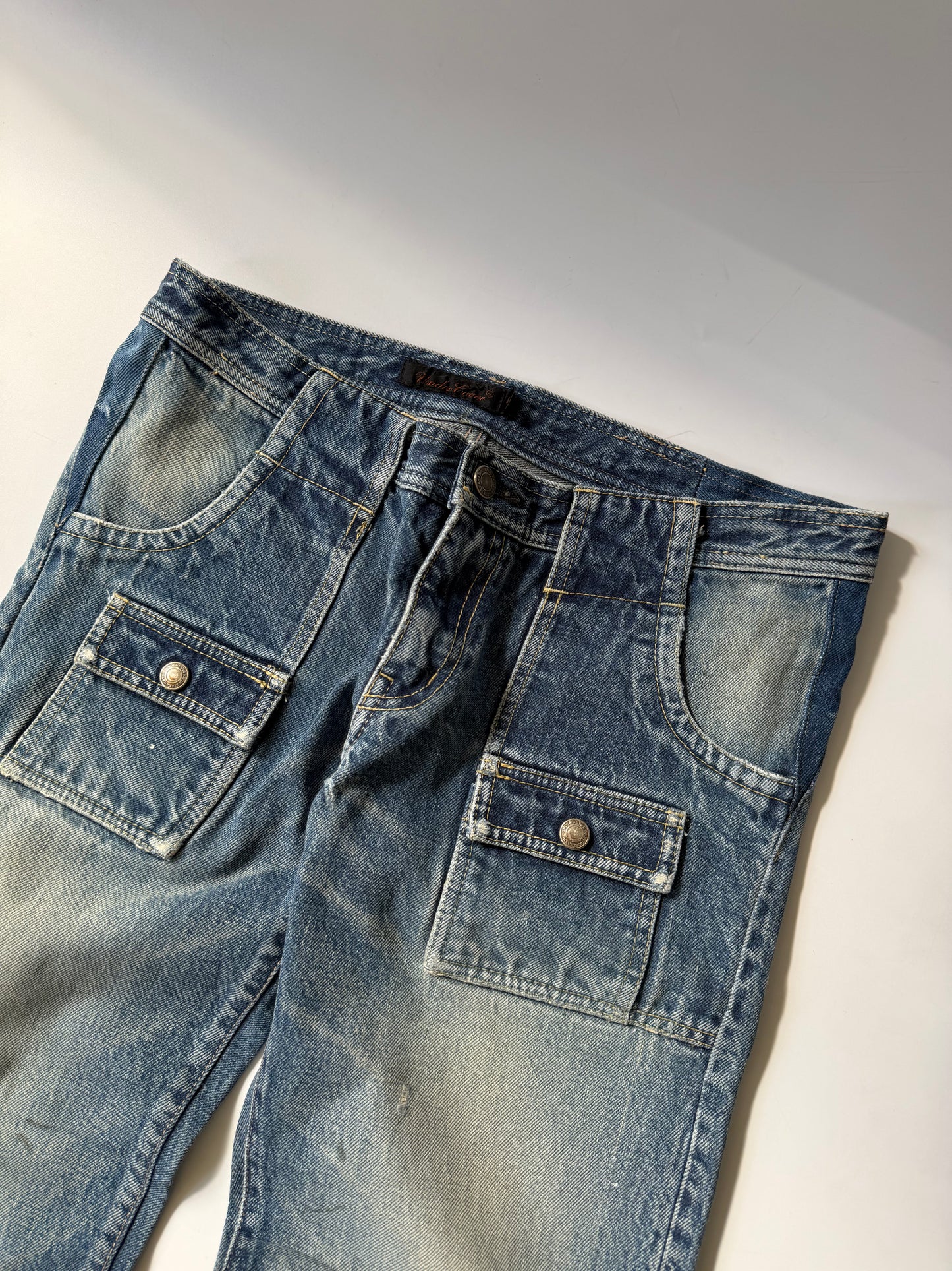 Undercover SS20006 T Chuuut Painted Denim Cargo Pants