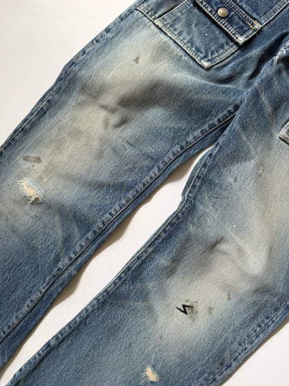 Undercover SS20006 T Chuuut Painted Denim Cargo Pants