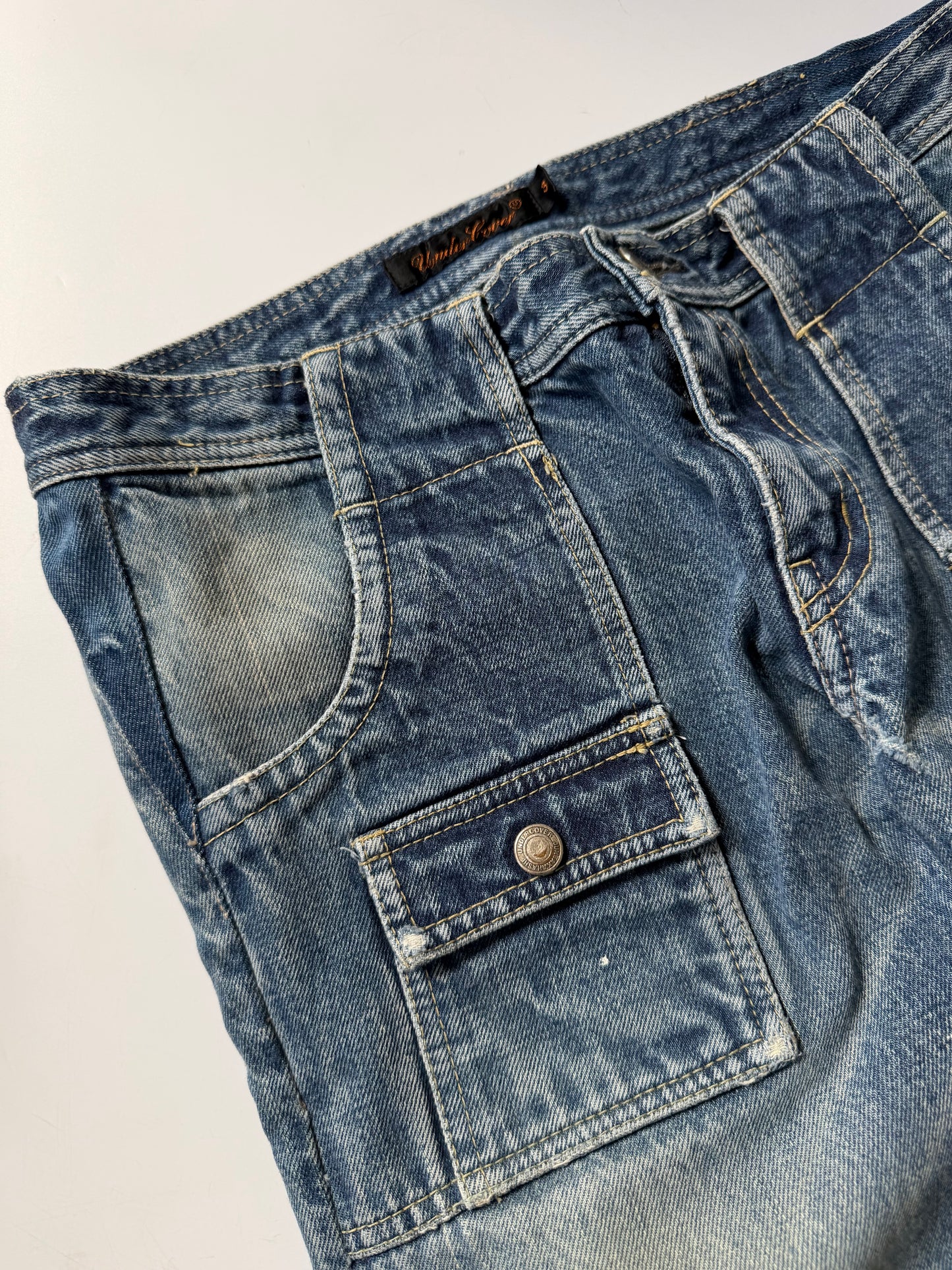 Undercover SS20006 T Chuuut Painted Denim Cargo Pants