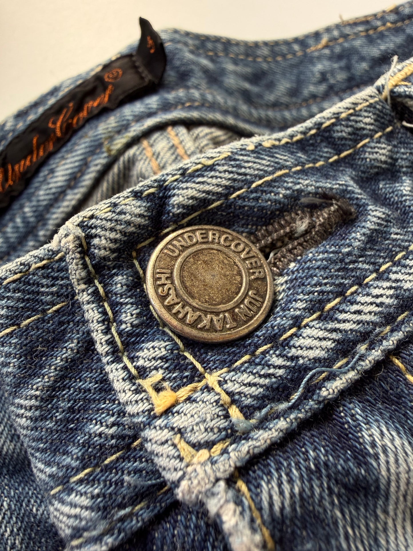 Undercover SS20006 T Chuuut Painted Denim Cargo Pants