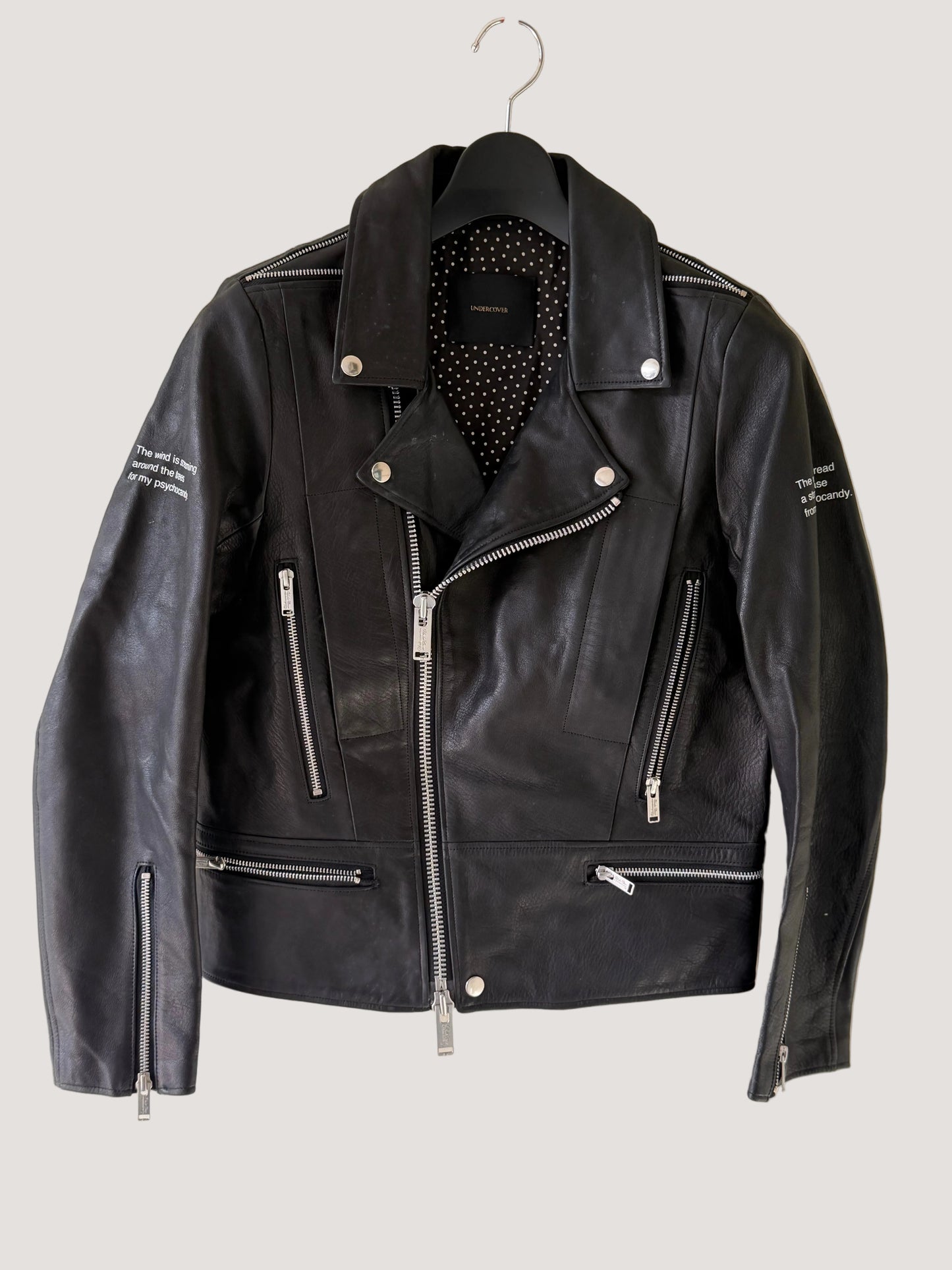Undercover 14ss Psychocandy Black Leather Biker Jacket