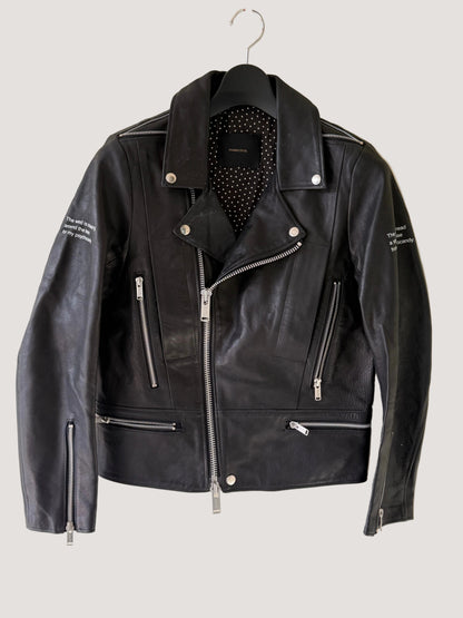 Undercover 14ss Psychocandy Black Leather Biker Jacket