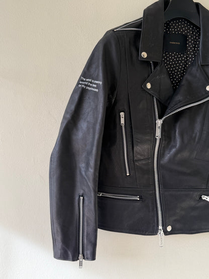 Undercover 14ss Psychocandy Black Leather Biker Jacket