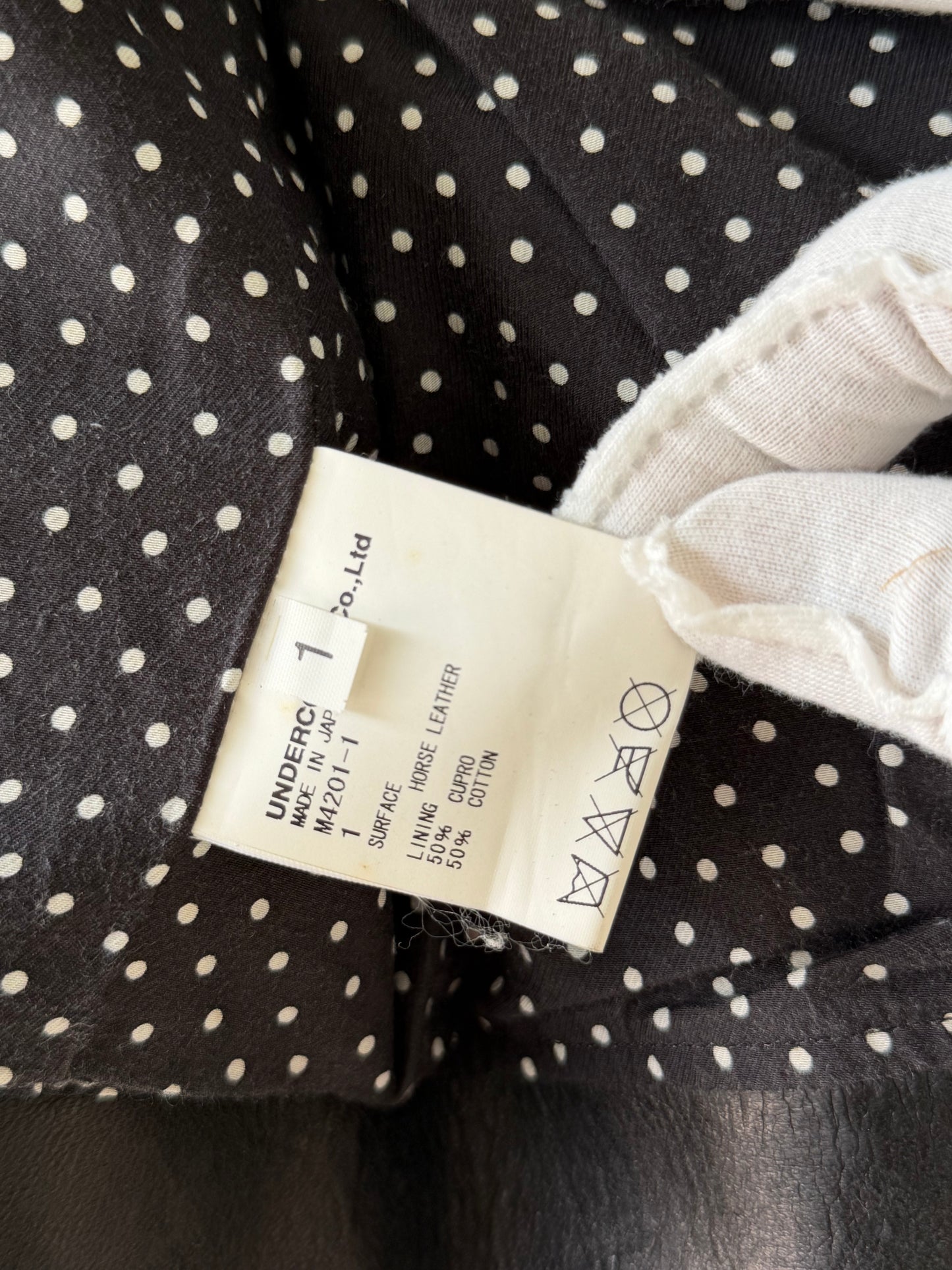 Undercover 14ss Psychocandy Black Leather Biker Jacket