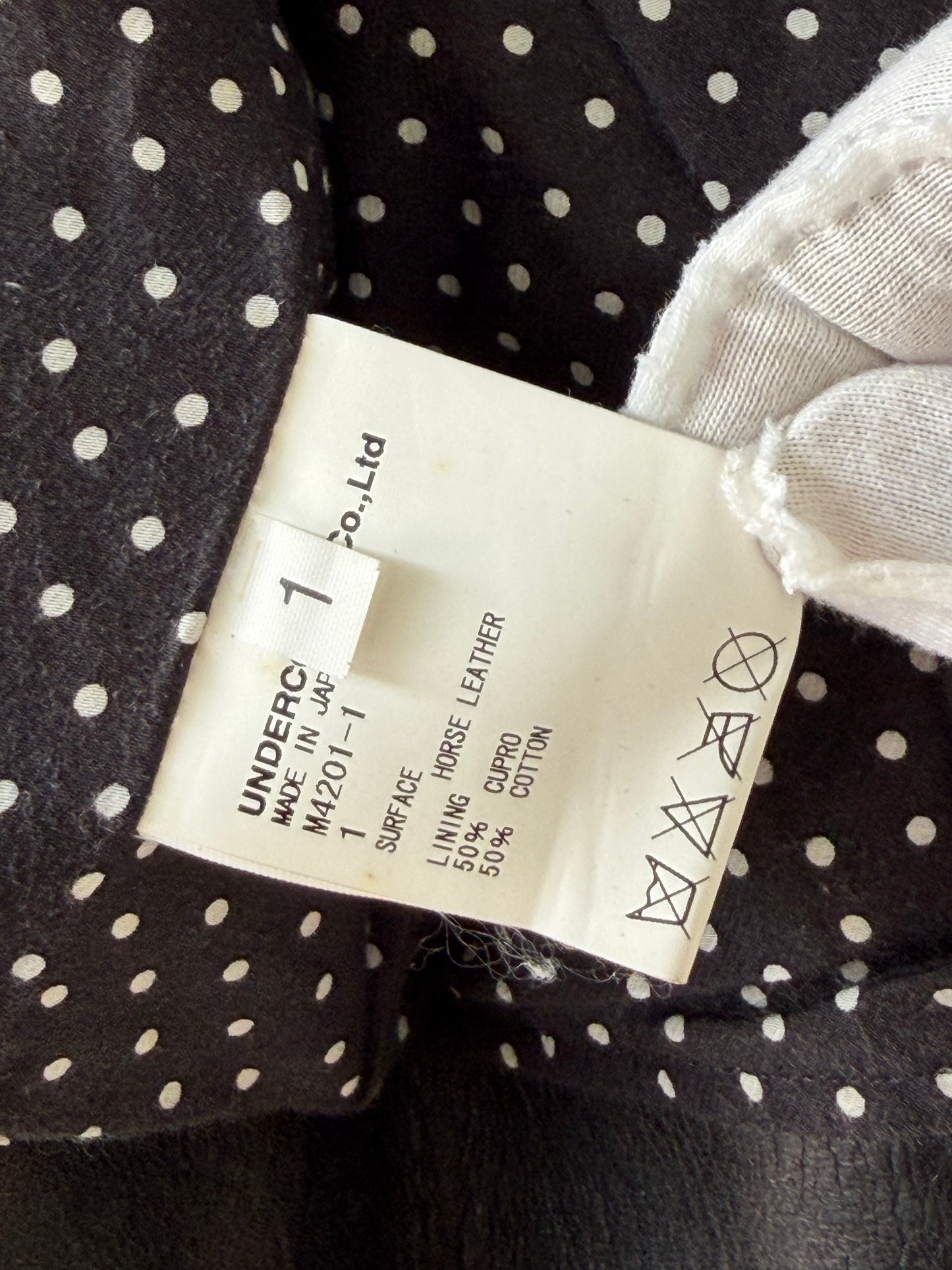 Undercover 14ss Psychocandy Black Leather Biker Jacket