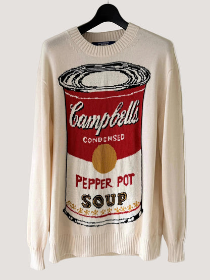 Junya Watanabe MAN Campbell Soup Print Sweater