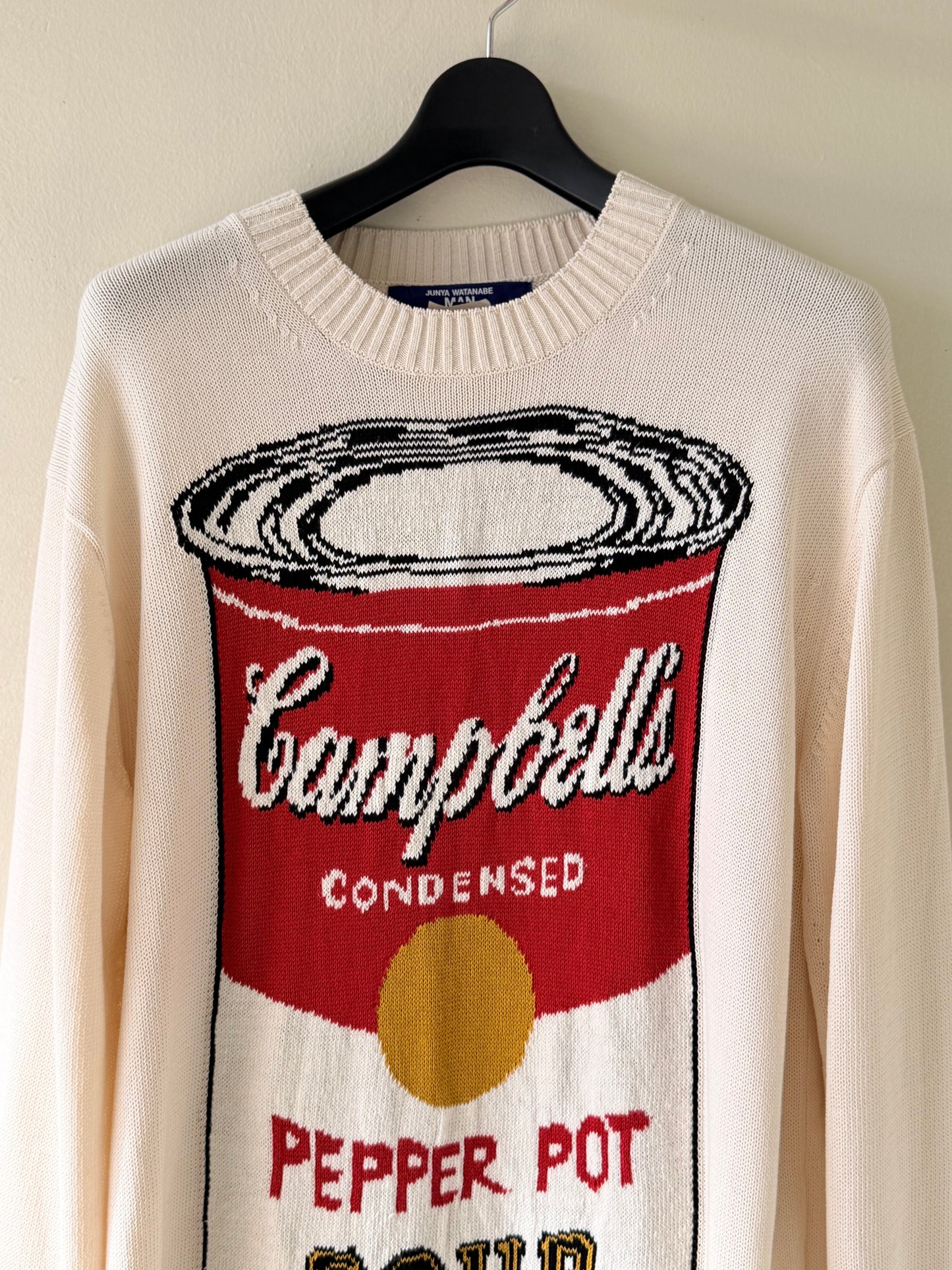 Junya Watanabe MAN Campbell Soup Print Sweater