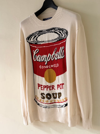 Junya Watanabe MAN Campbell Soup Print Sweater