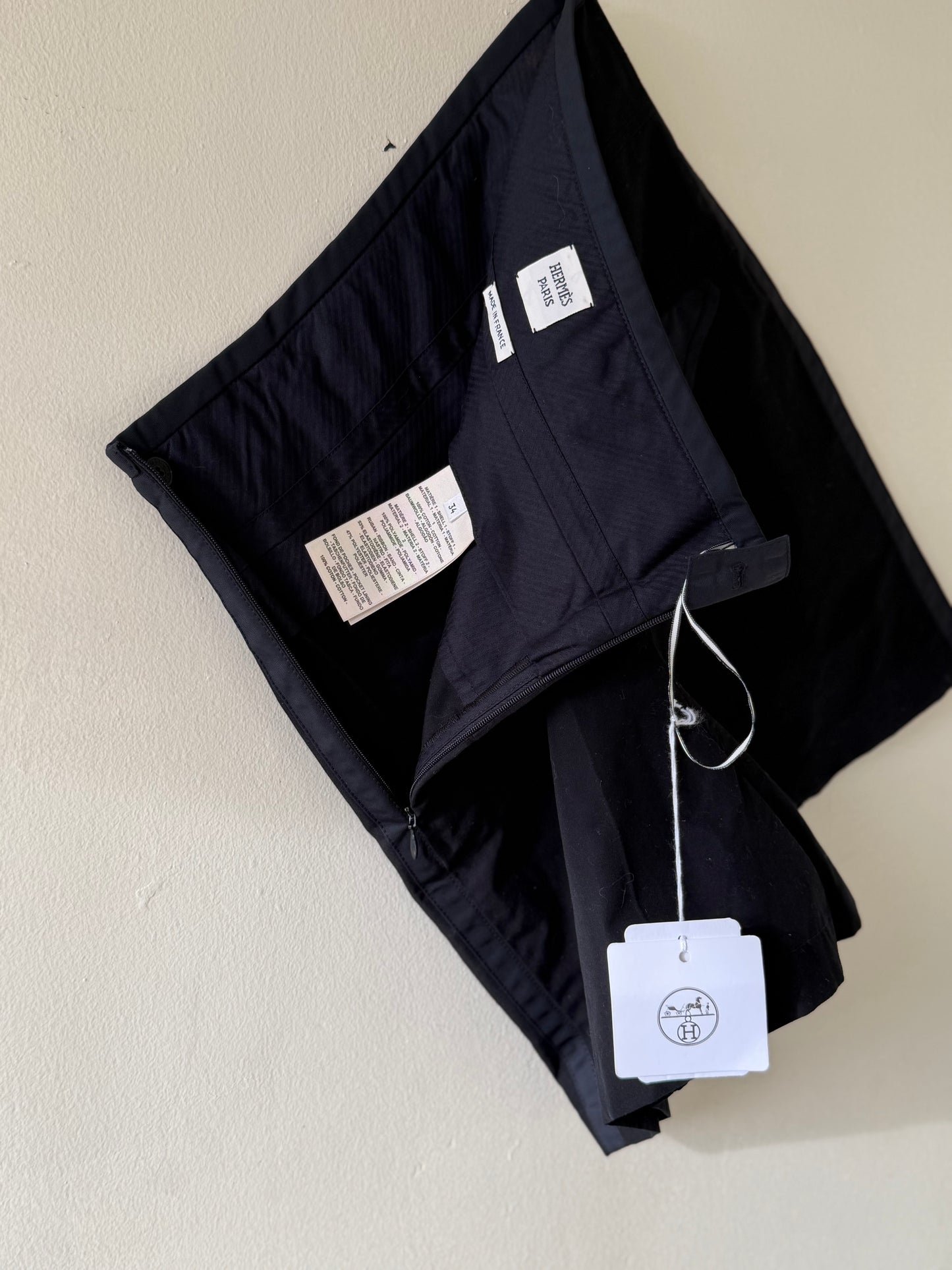 Hermes Cotton Craquant Black Women’s Black Short